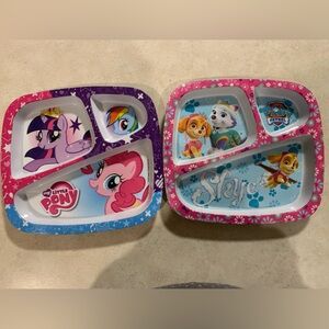 Colorful Kids Divided Plates Set